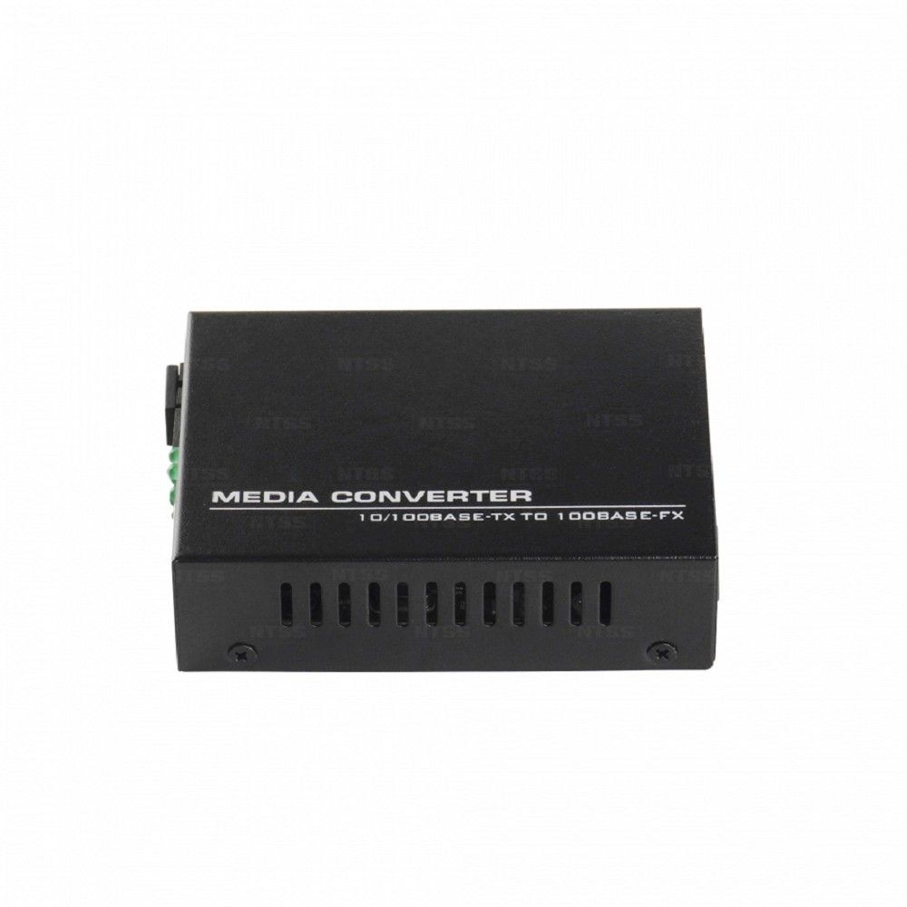 NTSS WDM медиаконвертер NTSS с RJ45 портом 10/100Base-T и 10/100Base-FX с разъемом SC, рабочая длина волны (передача/прием) 1550/1310 нм, SM, дальность до 20 км, DC 5В 2A NTSS-120B