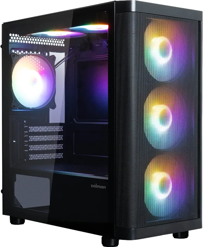 корпус ZALMAN M4 SE, MATX, BLACK, WINDOW, 1xCombo (3.5'' or 2.5''), 1x3.5", 2x2.5", 2xUSB2.0,1xUSB3.0, FRONT 3x120mm FRGB, TOP 2x120mm FRGB, REAR 1x120mm FRGB