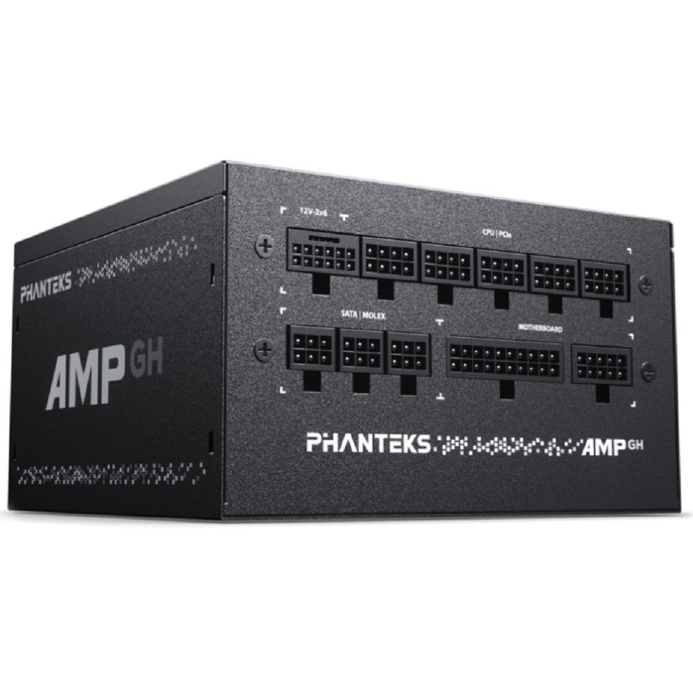 PHANTEKS AMP GH 850W (80 Plus Gold, ATX 3.1, PCIe 5.1, APFC, 120mm Fan, Fully Modular, Black) / PH-P850GH_BK01