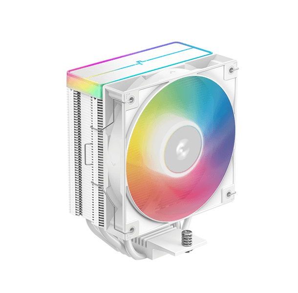 Кулер для процессора DEEPCOOL AG400 WH ARGB V2 LGA1851/1700/1200/115X/AM5/AM4 (18шт/кор, TDP 220W, PWM, ARGB Fan 120mm, 4 тепл. трубки, белый) RET (R-AG400-WHAMMN-GJD)