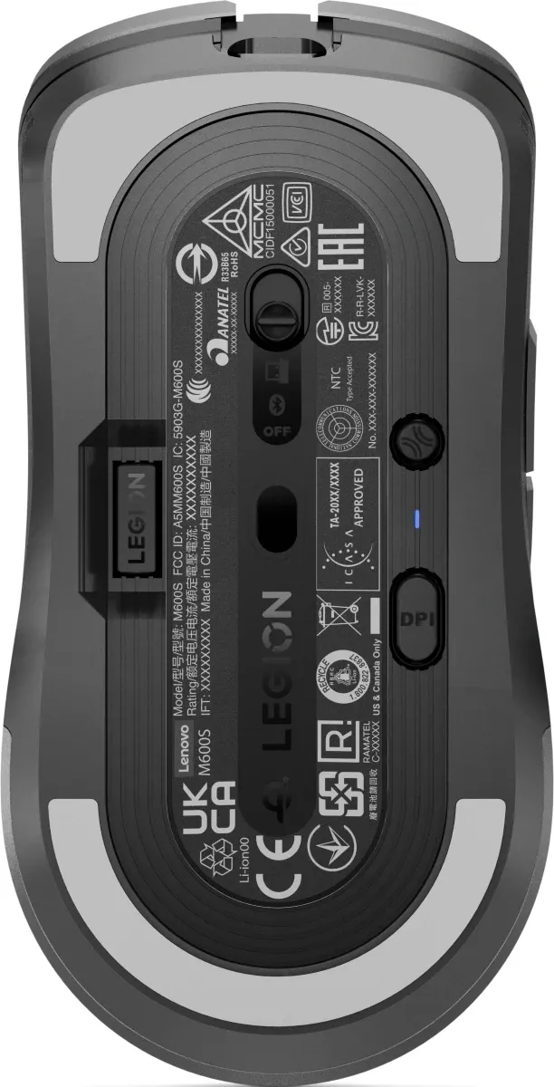Мышь Lenovo Legion M600s Qi Wireless Gaming темно-серый оптическая 19000dpi беспров. BT/Radio USB 5but (GY51H47355)