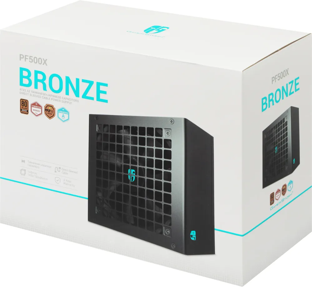 Блок питания Deepcool ATX 500W GamerStorm PF500X 80+ bronze (20+4pin) APFC 120mm fan 6xSATA RTL