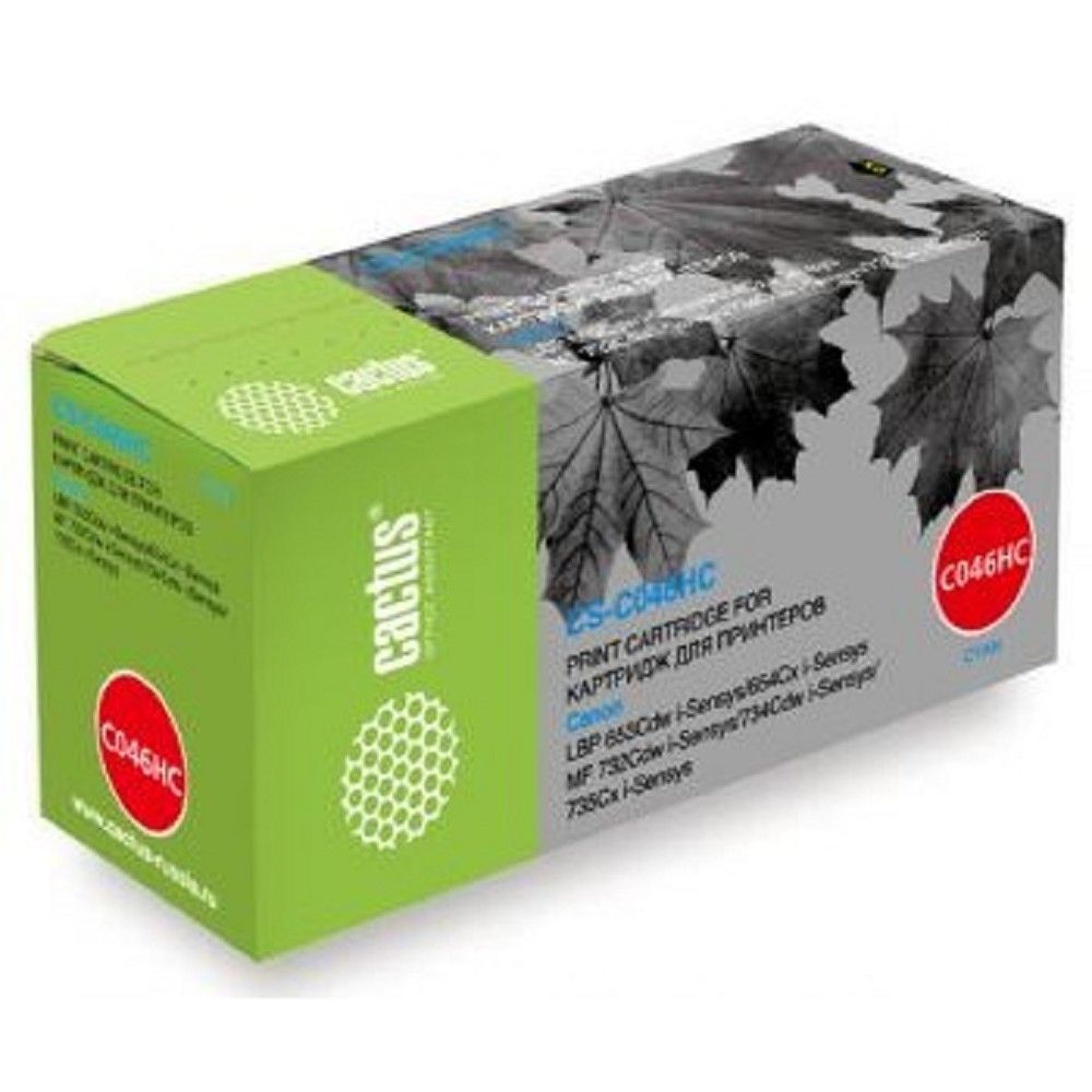 Картридж лазерный Cactus CS-C046HC 046 H C голубой (5000стр.) для Canon LBP 653Cdw/654Cx/MF732Cdw/734Cdw/735Cx
