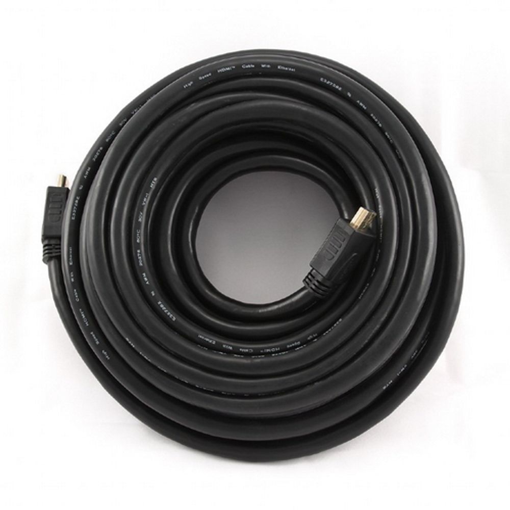Кабель HDMI Cablexpert CC-HDMI4-15M, 15м, v1.4, 19M/19M, черный, позол.разъемы, экран, пакет {10} (065870)
