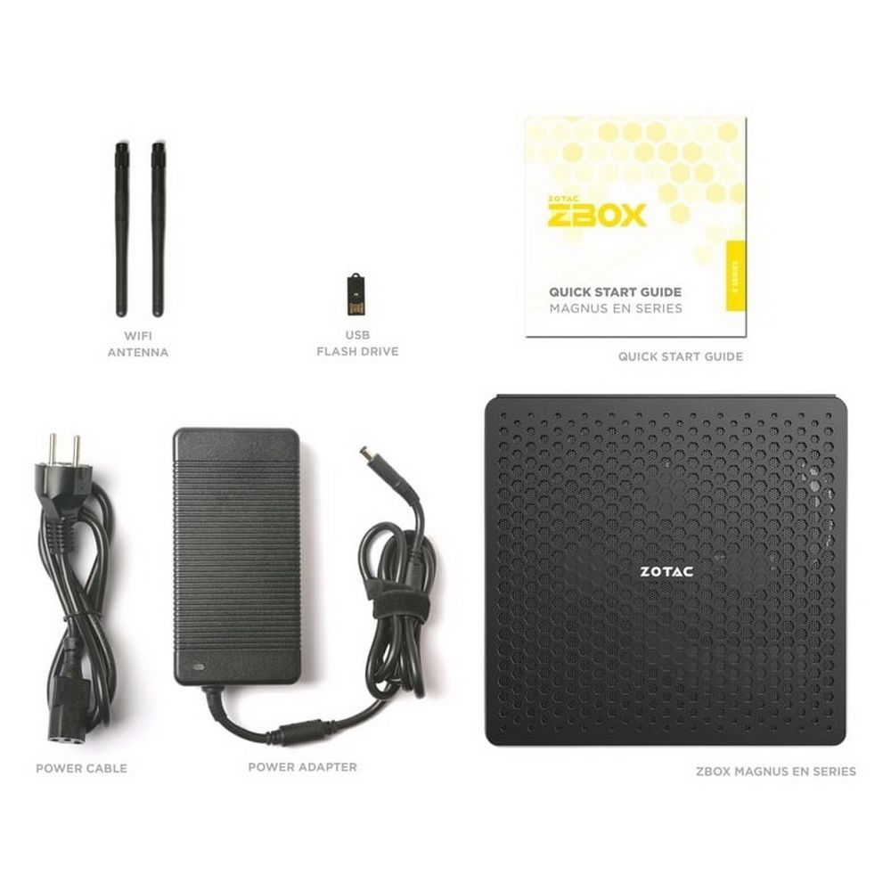 Платформа системного блока с ЦПУ Zotac ZBOX-EN173070C-BE Barebone, NVIDIA RTX3070 Laptop, Intel i7-11800H, 2x DDR4 SODIMM slots, M.2 SSD «SLOT, 2.5» SATAIII BAY, WIFI, BT, 2.5G LAN, GLAN, 2x DP, 2x HDMI, EU+UK PLUG»