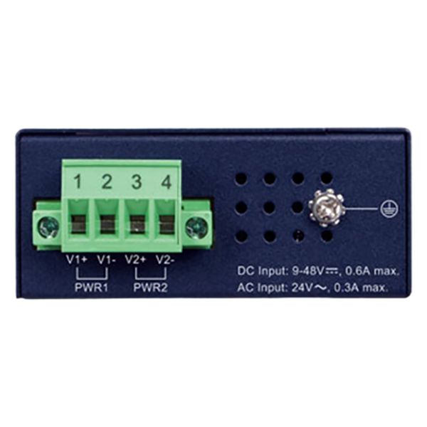 коммутатор/ PLANET IGS-510TF IP30 Compact size 4-Port 10/100/1000T + 1-Port 100/1000X SFP Gigabit Ethernet Switch (-40~75 degrees C, dual 9~48V DC/24V AC)