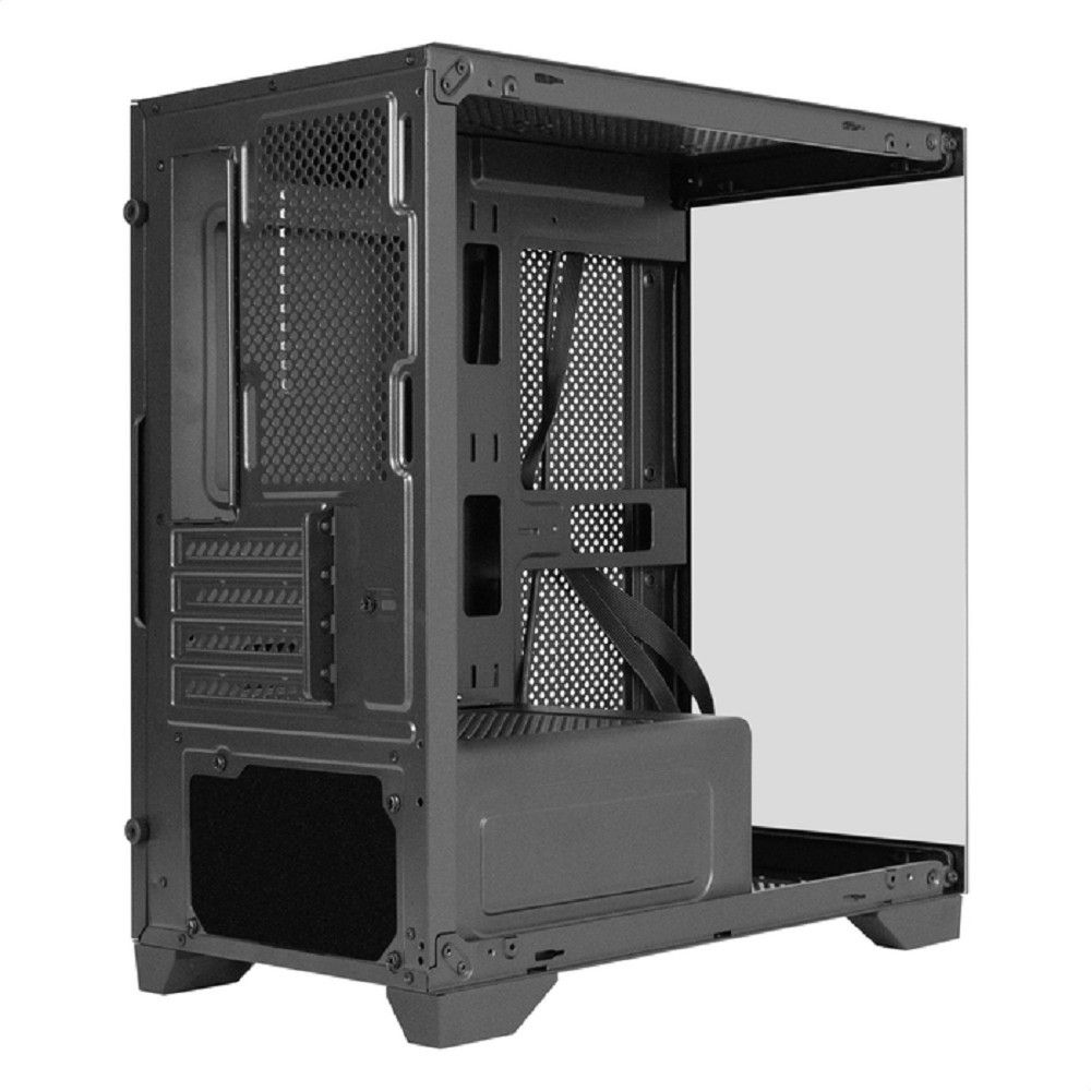 ExeGate EX299566RUS  i3 SEA LE-NPX400 (mATX, БП 400NPX, 1*USB+1*USB3.0, HD аудио, черный, передняя и боковая панели - закаленное стекло)