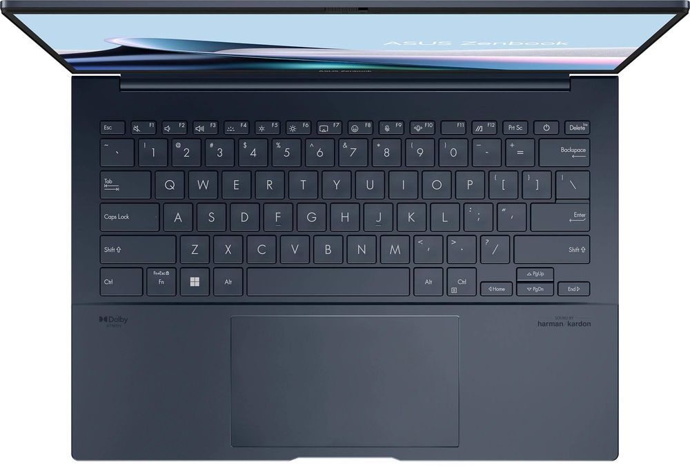 Ноутбук/ ASUS UX3405CA-ST1350 14"(2880x1800 OLED 16:10)/Intel Core Ultra 5 225H(3.3Ghz)/16384Mb/512SSDGb/noDVD/Int:Intel Arc graphics/Cam/BT/WiFi/75WHr/war 1y/1.28kg/Ponder Blue/DOS + алюм корп; +чехол; NumberPad
