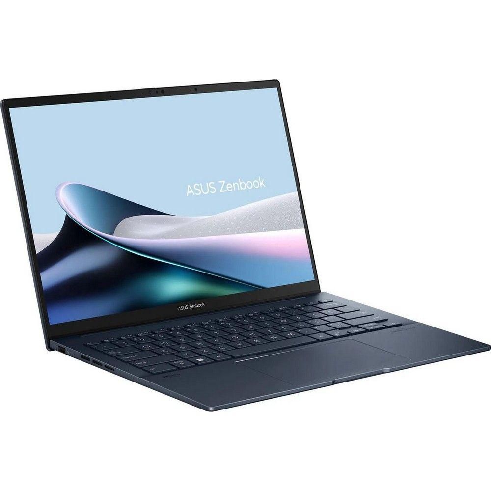 Ноутбук/ ASUS UX3405CA-ST1350 14"(2880x1800 OLED 16:10)/Intel Core Ultra 5 225H(3.3Ghz)/16384Mb/512SSDGb/noDVD/Int:Intel Arc graphics/Cam/BT/WiFi/75WHr/war 1y/1.28kg/Ponder Blue/DOS + алюм корп; +чехол; NumberPad