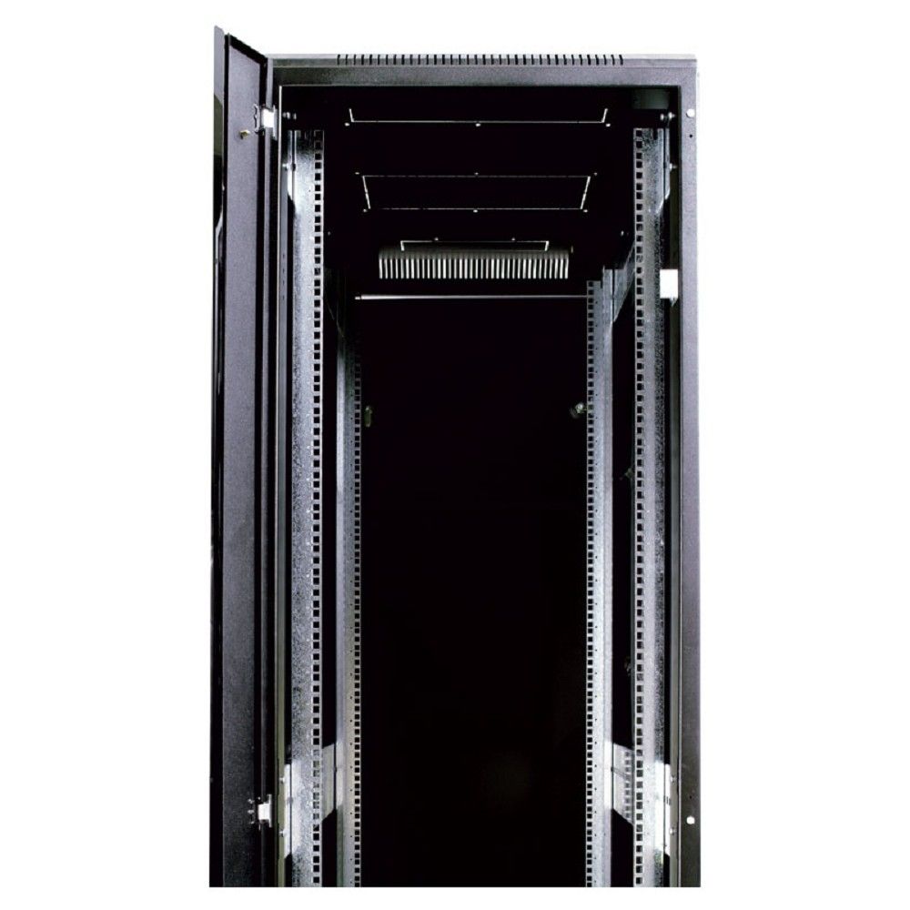 ЦМО Шкаф телекоммуникационный напольный 48U (800 x 800) дверь стекло, чёрный, ШТК-М-48.8.8-1ААА-9005
