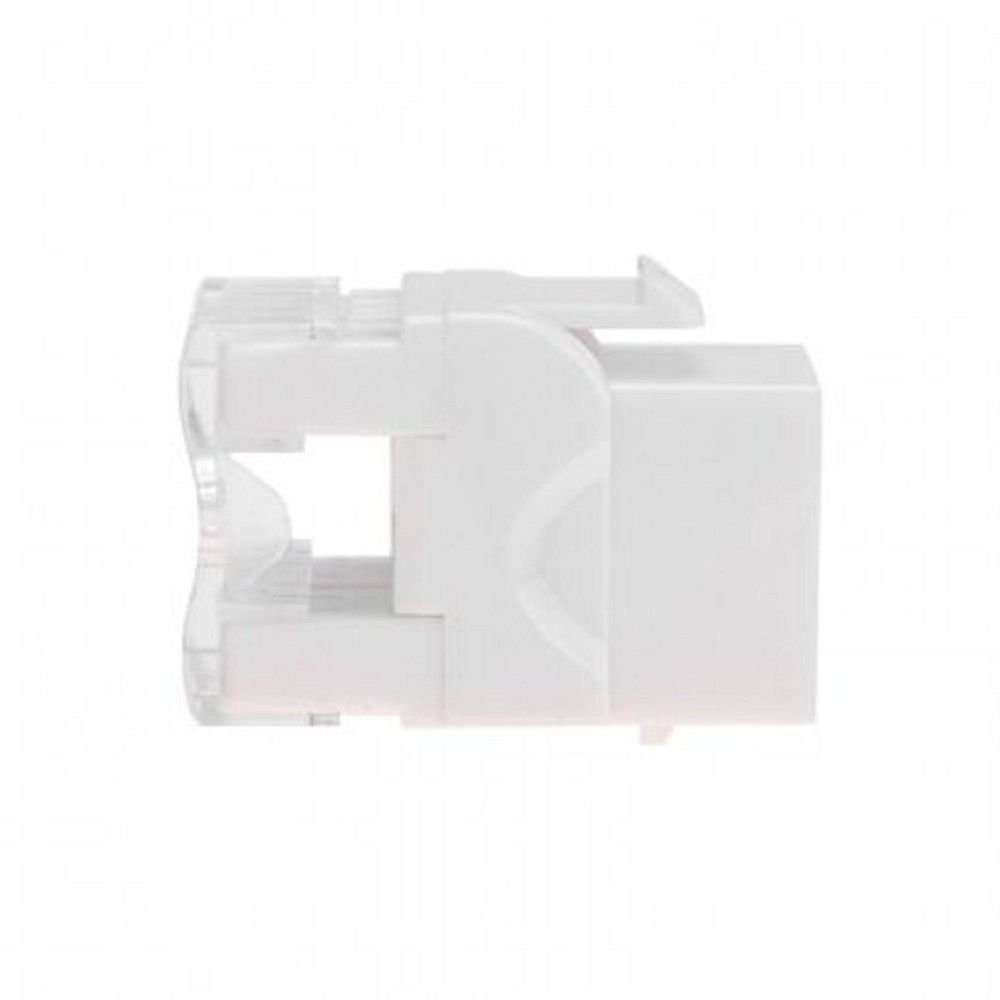 Rexant (02-0060-1) Модуль Keystone Jack RJ-45(8P8C), UTP неэкранированный, CAT 5e, тип 180 градусов, с пылезащитной шторкой, белый PRO