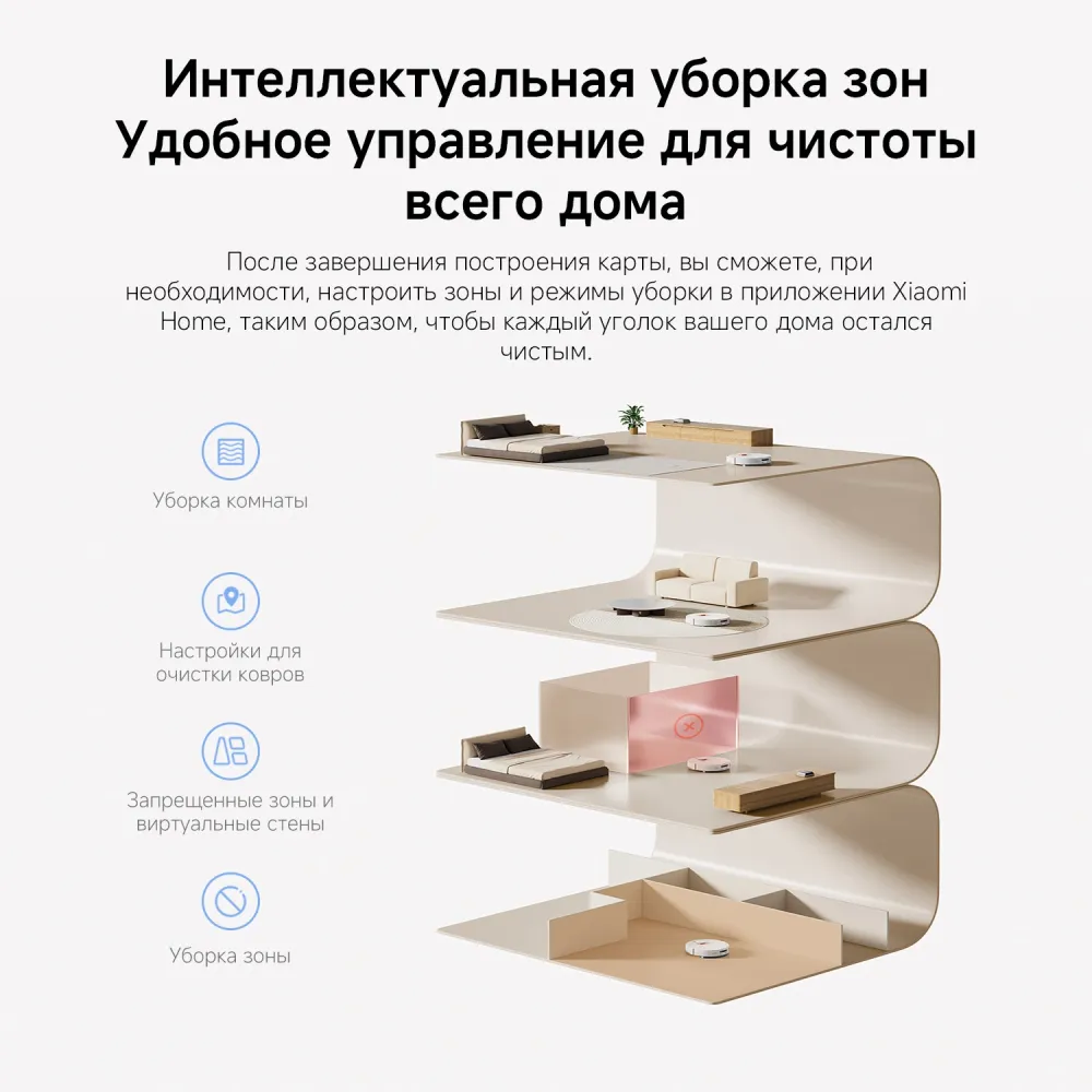 Пылесос-робот Xiaomi H40 140Вт белый (в компл.:1мешок)