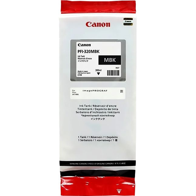 Картридж струйный Canon PFI-320MBK 2889C001 черный матовый (300мл) для Canon imagePROGRAF TM-200/205/300/350