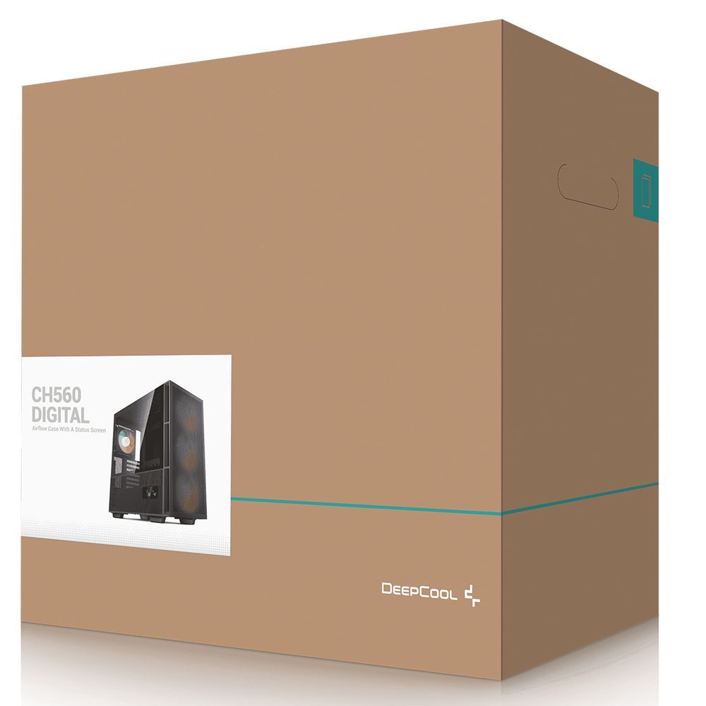 Корпус Deepcool CH560 Digital черный без БП ATX 8x120mm 3x140mm 1xUSB3.0 audio bott PSU