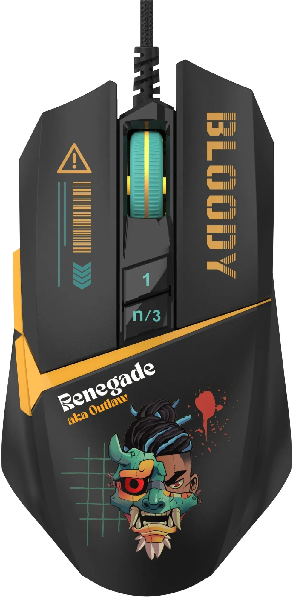 Мышь A4Tech Bloody W63 Max Renegade черный/рисунок оптическая 12000dpi USB (W63 MAX)
