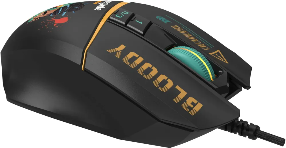 Мышь A4Tech Bloody W63 Max Renegade черный/рисунок оптическая 12000dpi USB (W63 MAX)