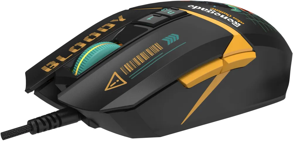 Мышь A4Tech Bloody W63 Max Renegade черный/рисунок оптическая 12000dpi USB (W63 MAX)