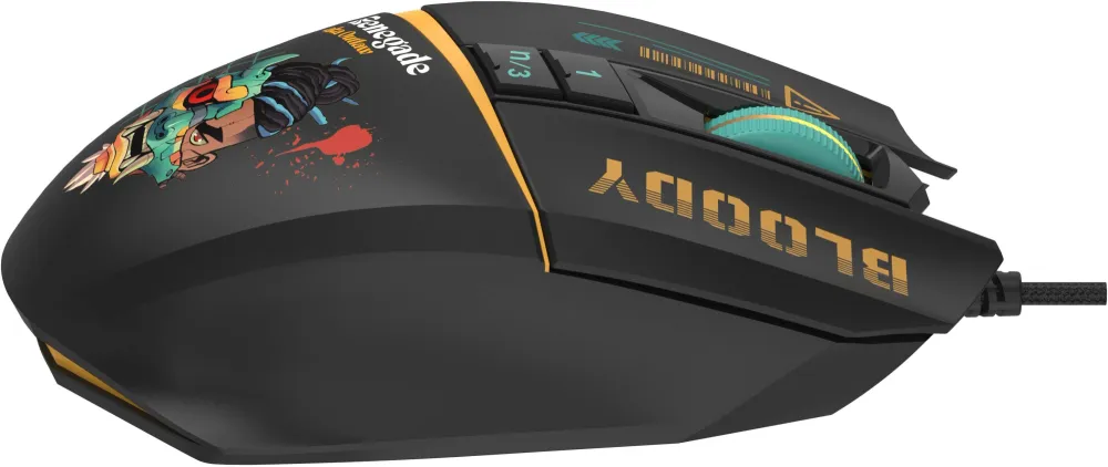 Мышь A4Tech Bloody W63 Max Renegade черный/рисунок оптическая 12000dpi USB (W63 MAX)