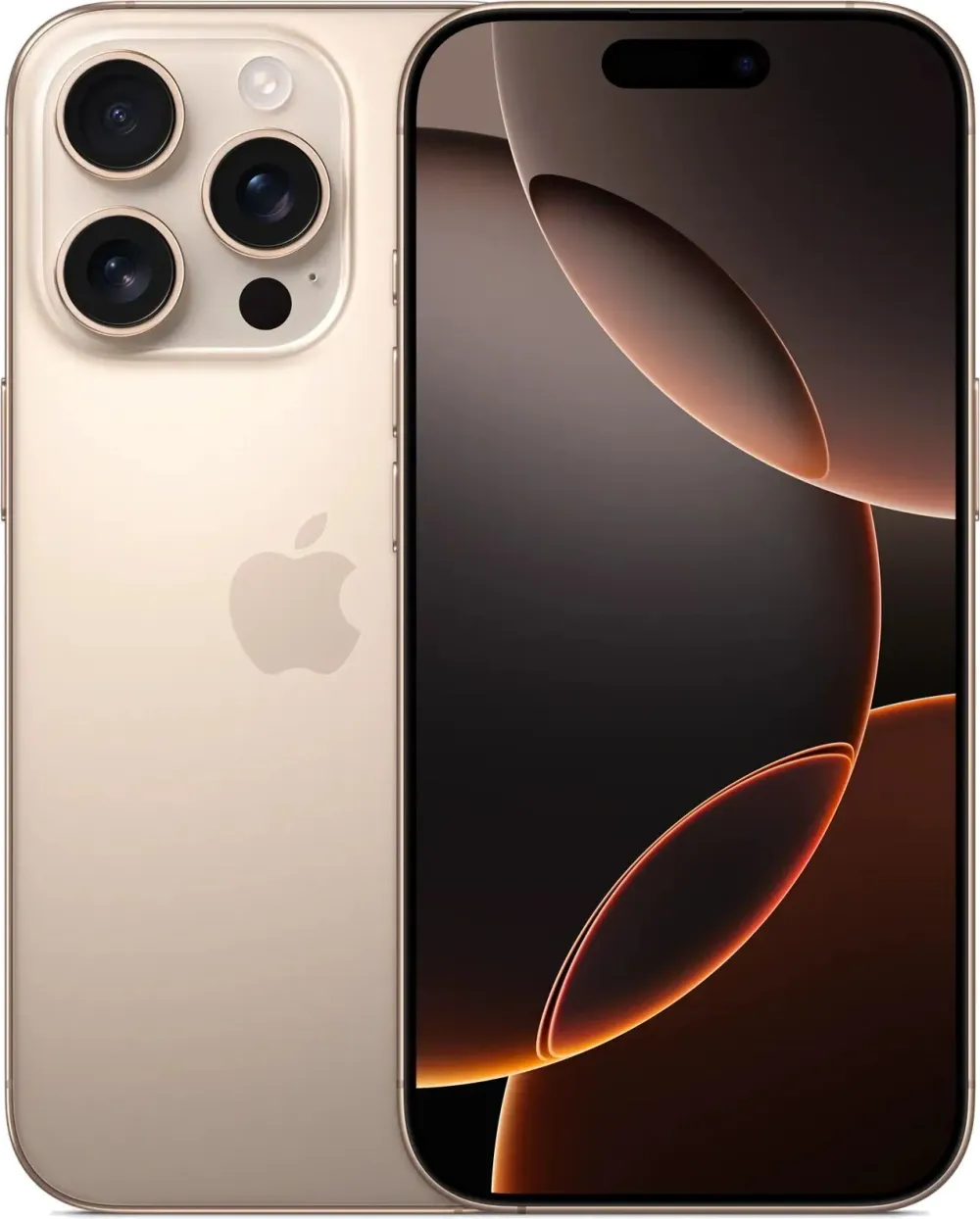 Смартфон Apple A3293 iPhone 16 Pro 256Gb бежевый титан моноблок 3G 4G 1Sim 6.3" 1206x2622 iOS 18 48Mpix 802.11 a/b/g/n/ac/ax/be NFC GPS Protect