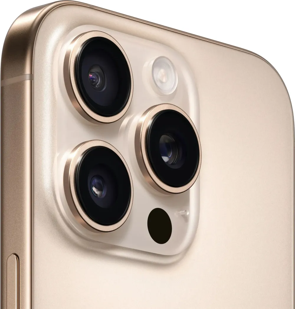 Смартфон Apple A3293 iPhone 16 Pro 256Gb бежевый титан моноблок 3G 4G 1Sim 6.3" 1206x2622 iOS 18 48Mpix 802.11 a/b/g/n/ac/ax/be NFC GPS Protect