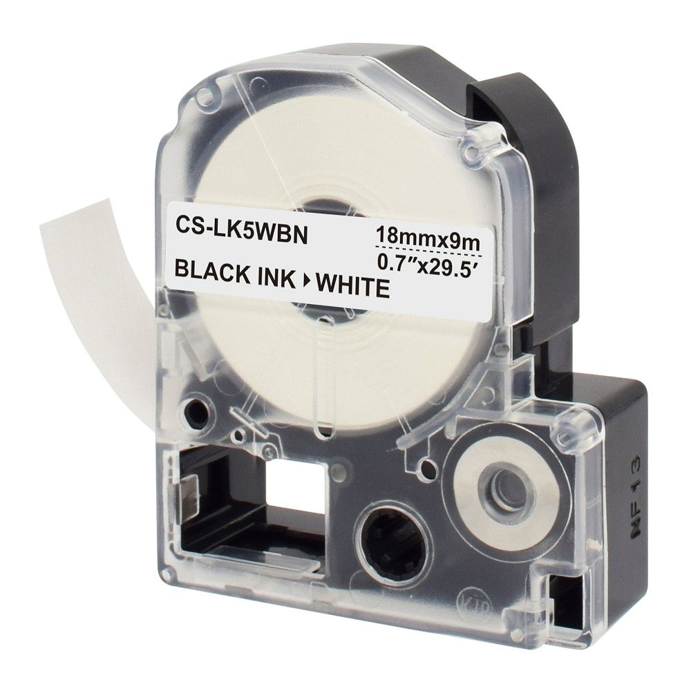 Картридж ленточный Cactus CS-LK5WBN LK-5WBN черный на белом 18x9 для Epson LW300/LW400/LW700/LW600P/LW1000P без чипа