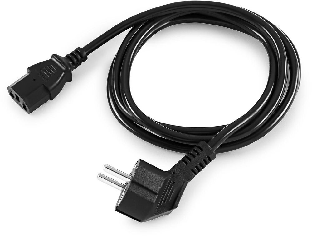 Кабель Buro BU-PCAB-ZP IEC C13 Евровилка угловой 1.8м черный (пакет)