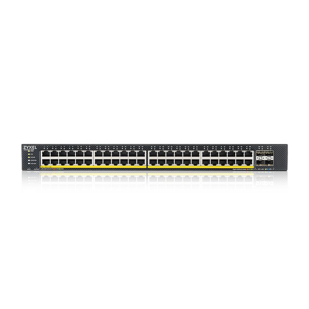 Коммутатор/ XGS1935-52HP, 52 Port Smart Managed PoE Switch, 48x Gigabit PoE and 4x 10G SFP+, hybrid mode, standalone or NebulaFlex Cloud, 375 Watt PoE
