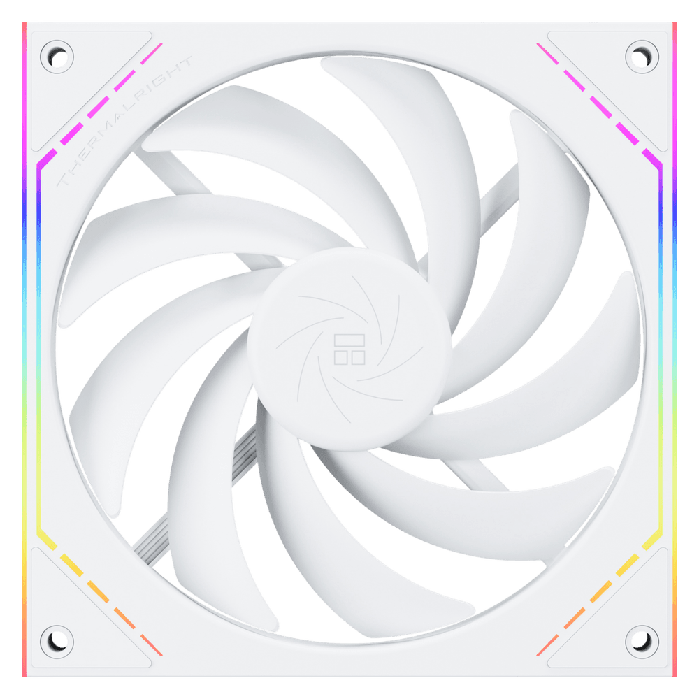 Кулер для корпуса/ Case Cooler Thermalright TL-M14W (140x144x25mm, 4-pin PWM, ARGB, 88.75CFM, 23.7dBA, 1500RPM, White)