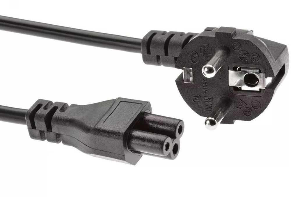 Кабель Premier 5-282 IEC C5 (3-pin) Евровилка угловой 1.8м (5-282(0.75) 1.8) черный (Bulk)