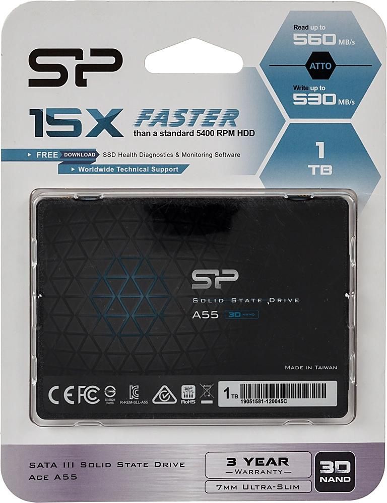 Накопитель SSD Silicon Power SATA-III 1TB SP001TBSS3A55S25 Ace A55 2.5"