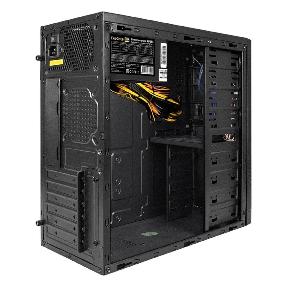 Exegate EX272726RUS Корпус MiditowerXP-330U Black, ATX, <XP350, Black,120mm>, 2*USB+2*USB3.0, Audio