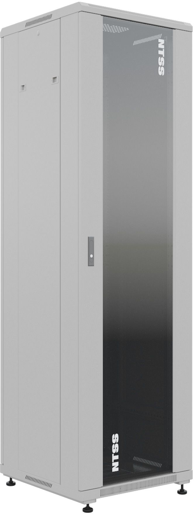 Шкаф серверный NTSS Премиум (NTSS-R42U6060GS) напольный 42U 600x600мм пер.дв.стекл металл 900кг серый 510мм 78.1кг 1987мм IP20 сталь