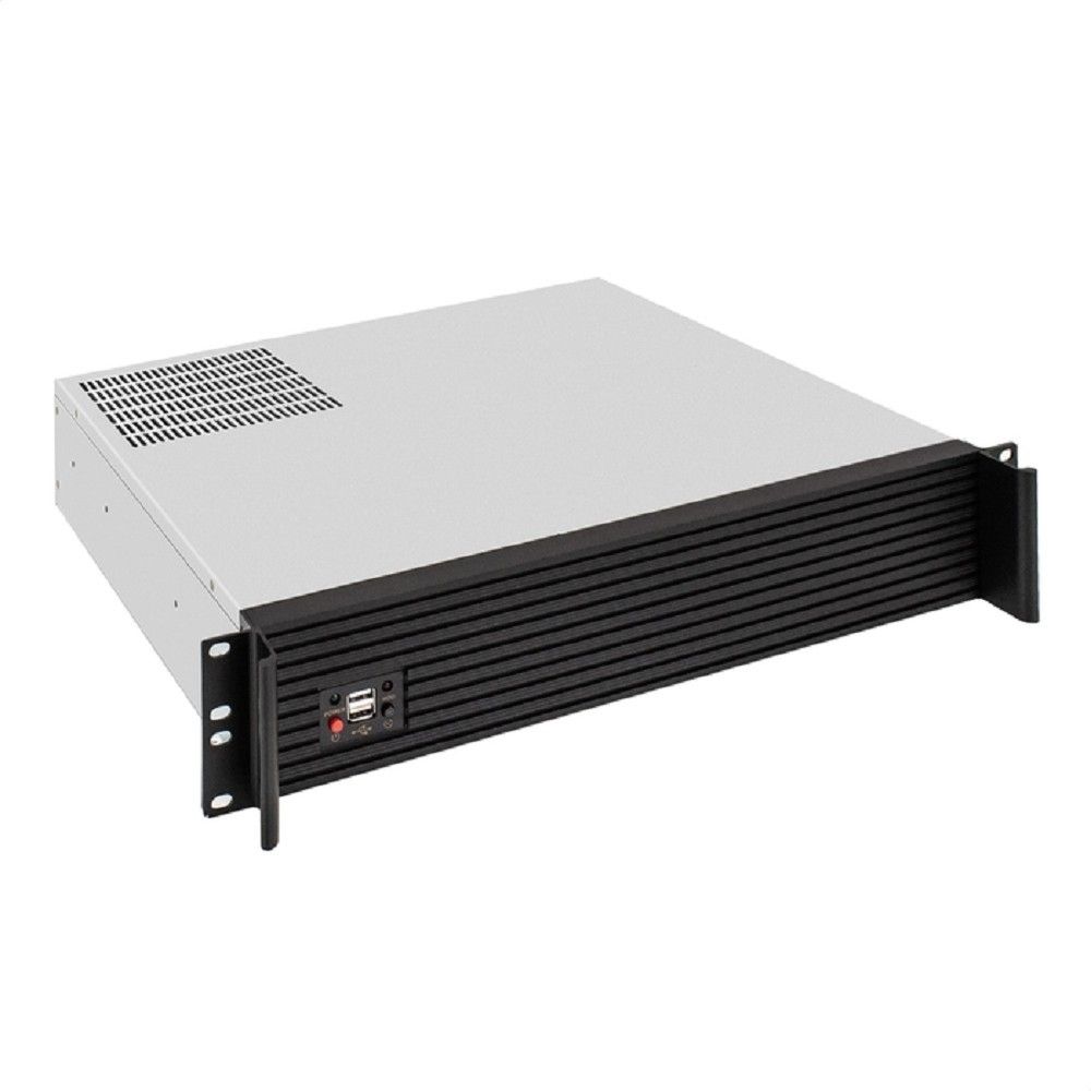 Exegate EX298497RUS Серверный корпус ExeGate Pro 2U400-04AL <RM 19", высота 2U, глубина 400, передняя панель - алюминий, БП 600ADS, 2*USB>