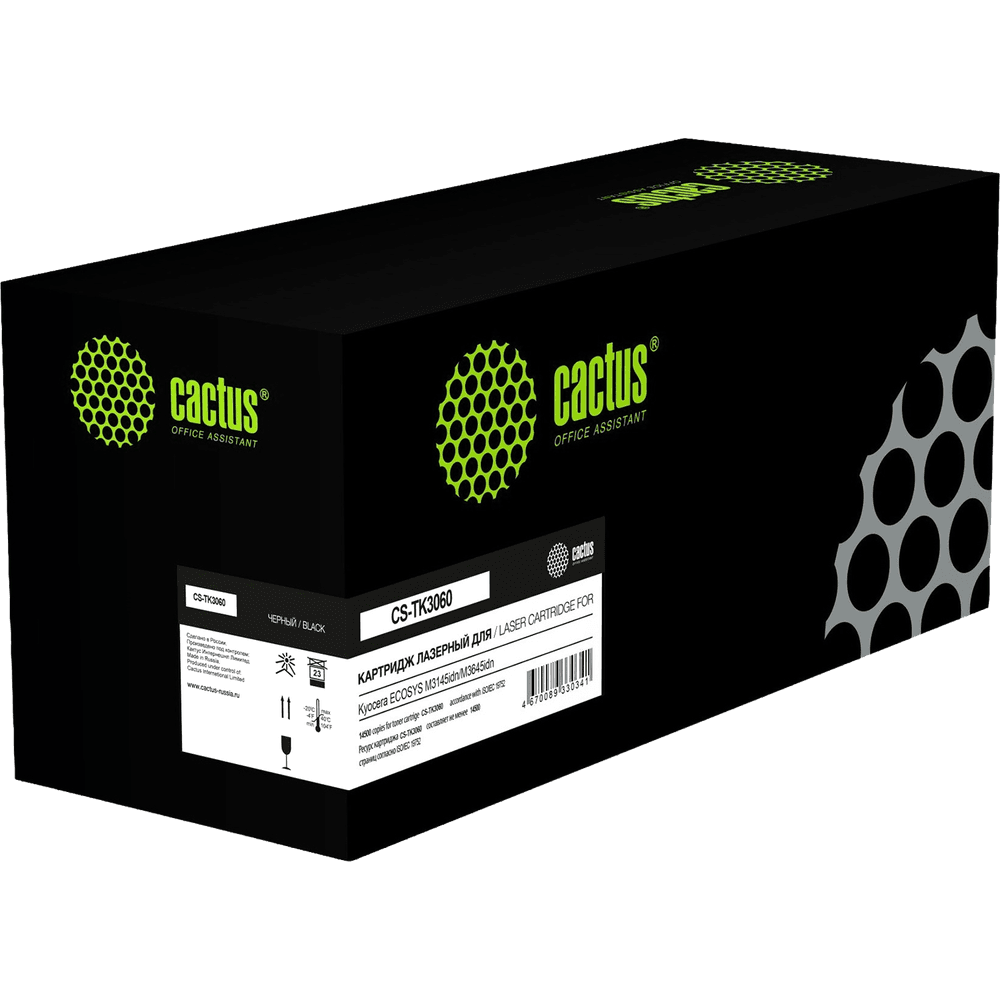 Картридж лазерный Cactus CS-TK3060 TK-3060 черный (14500стр.) для Kyocera ECOSYS M3145idn/M3645idn