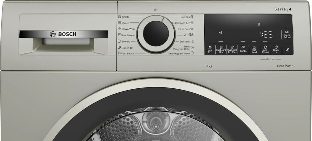 Сушильная машина Bosch Serie 4 WQG1420XME пан.англ. кл.энер.:A макс.загр.:9кг серебристый