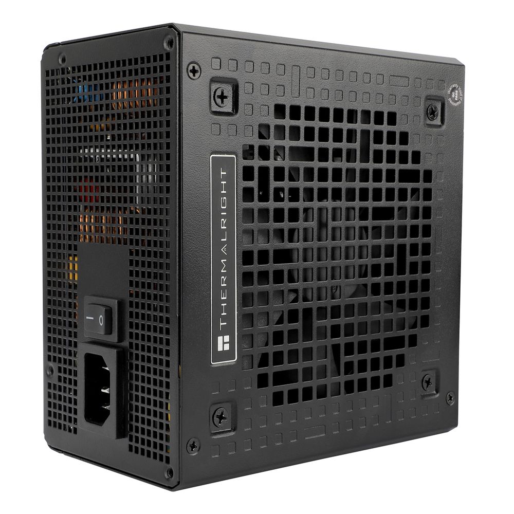 Блок питания ПК/ Power Supply Thermalright, 850W 80+ Gold (ATX, 3.0, PCIe 5.0, Non-modular, 1x24(20+4)pin, 1xCPU 8(4+4)pin, 2xPCIe*2 8(6+2)pin, 5xSATA3, 1x12+4pin (12VHPWR PCIe 5.0 12+4pin 600mm), 3xMOLEX4pin, Active, 120x120mm, 150x140x86mm, APFC, black)