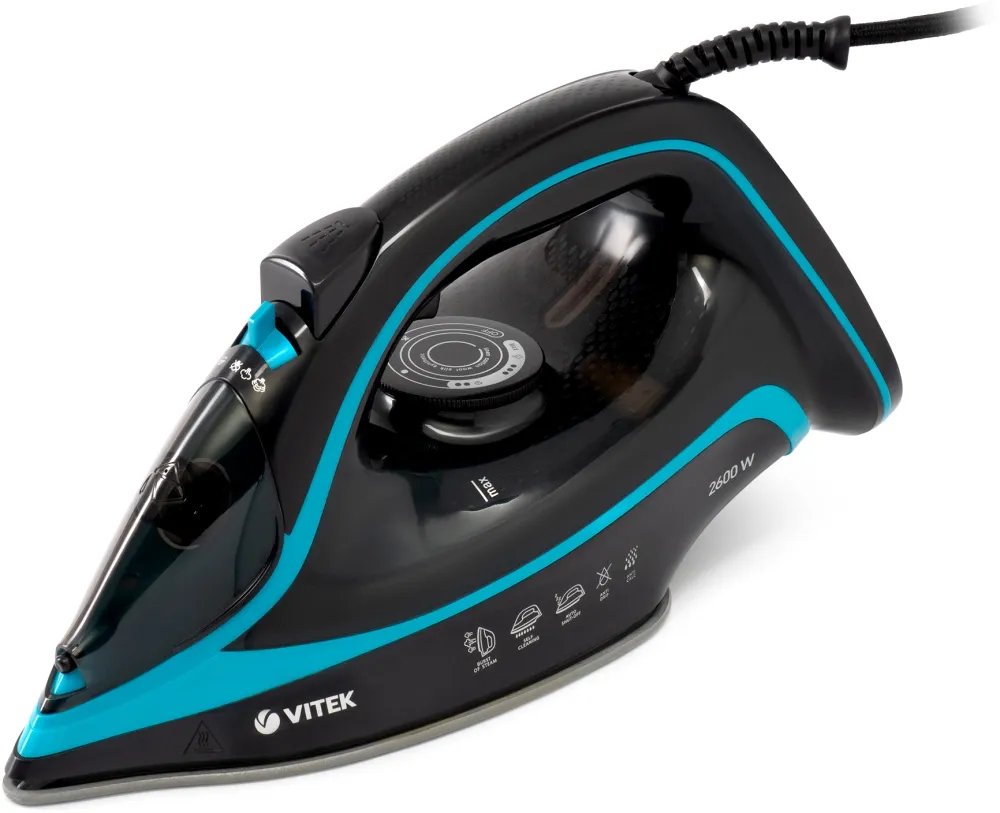 Утюг Vitek VT-8334 2600Вт черный/бирюзовый