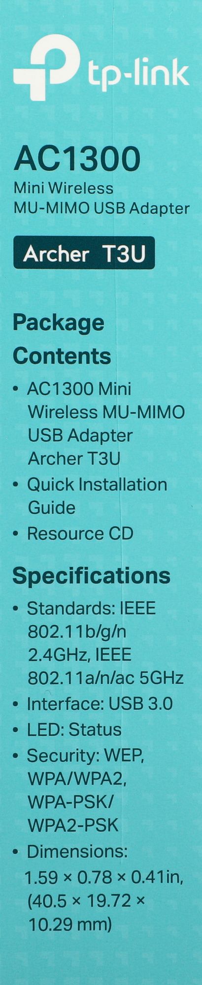 Сетевой адаптер Wi-Fi TP-Link Archer T3U AC1300 USB 3.0