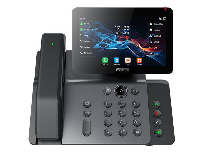 SIP-Телефон Fanvil V66 Pro, 20 SIP-акк., 7", 1024x600 Цвет. экран, POE, БП в комп., 2x1 Gbps, Wi-Fi 6, BT 5.4