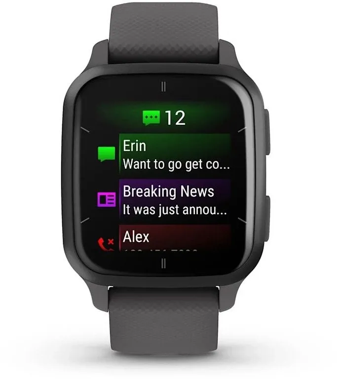 Смарт-часы Garmin Venu Sq 2 35.9мм 1.4" AMOLED корп.серый силикон рем.серый (010-02701-10)
