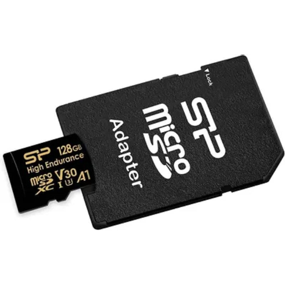 Флеш карта microSDXC 128GB Silicon Power SP128GBSTXDV3V1HSP High Endurance V30 A1 + adapter