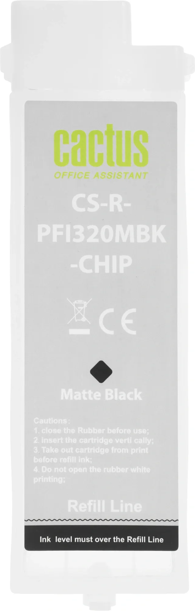 Картридж перезаправляемый струйный Cactus CS-R-PFI320MBK-CHIP PFI-320 черный матовый (260мл) для Canon imagePROGRAF TM-200/200MFP/205/300/300MFP/305/250/255/350/355 с чипом