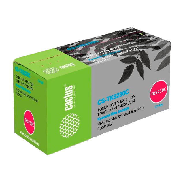 Картридж лазерный Cactus CS-TK5230C TK-5230C голубой (2200стр.) для Kyocera Ecosys M5521cdn/M5521cdw/P5021cdn/P5021cdw