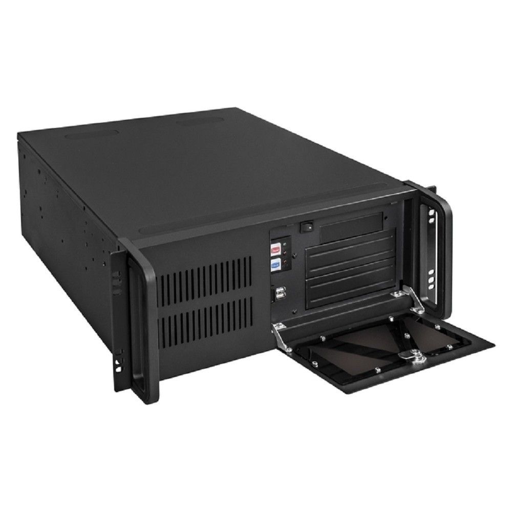 Exegate EX300055RUS Серверный корпус ExeGate Pro 4U450-07/4U4017S <RM 19", высота 4U, глубина 450, БП 1200PAS, USB>
