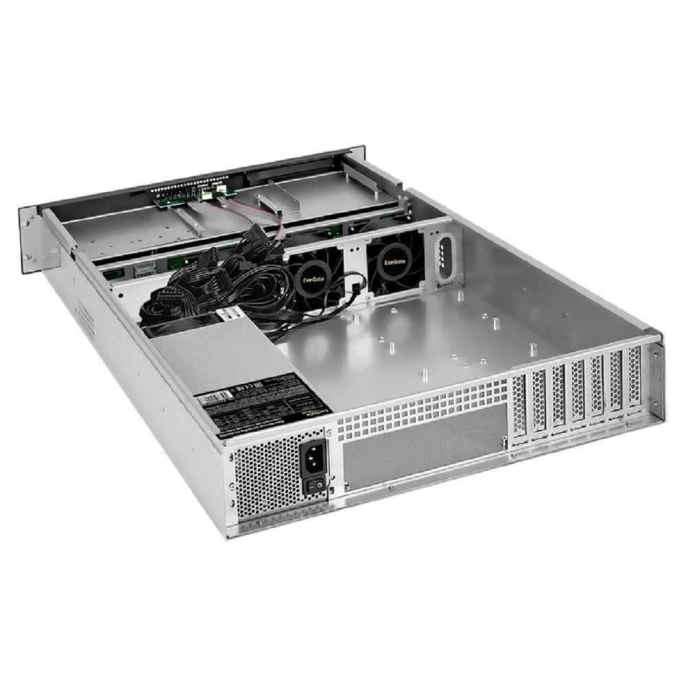 Exegate EX295865RUS Серверный корпус ExeGate Pro 2U660-HS08 <RM 19", высота 2U, глубина 660, БП 2U-920ADS, 8xHotSwap, USB>