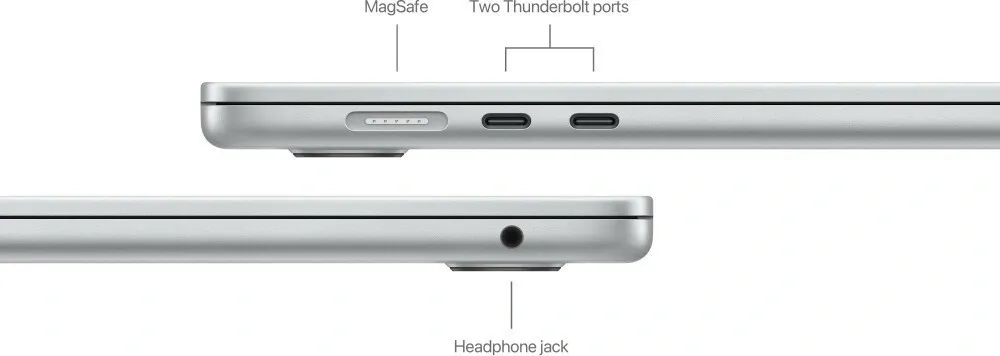 Ноутбук Apple MacBook Air A3241 M4 10 core 16Gb SSD256Gb/10 core GPU 15.3" Liquid Retina (2880x1864) macOS silver WiFi BT Cam (MW1G3LL/A)