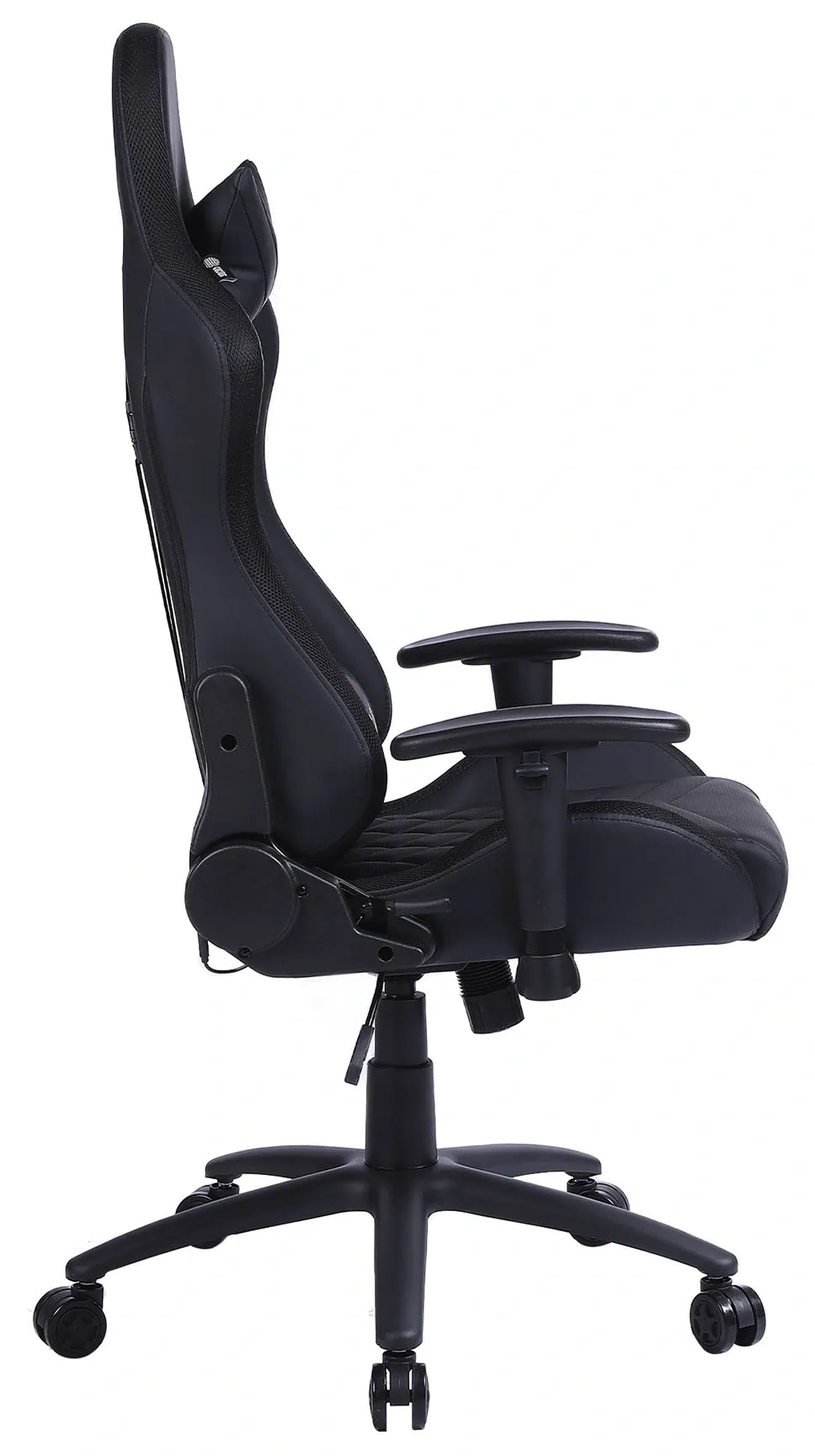 Кресло игровое Cactus CS-CHR-0099BL с RGB подсветкой черный эко.кожа с подголов. крестов. сталь