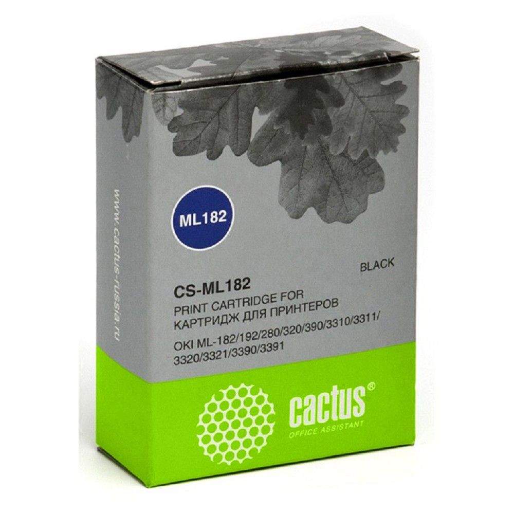 Картридж матричный Cactus CS-ML182 8x1.6 черный для Oki ML-182/192/280/320/390
