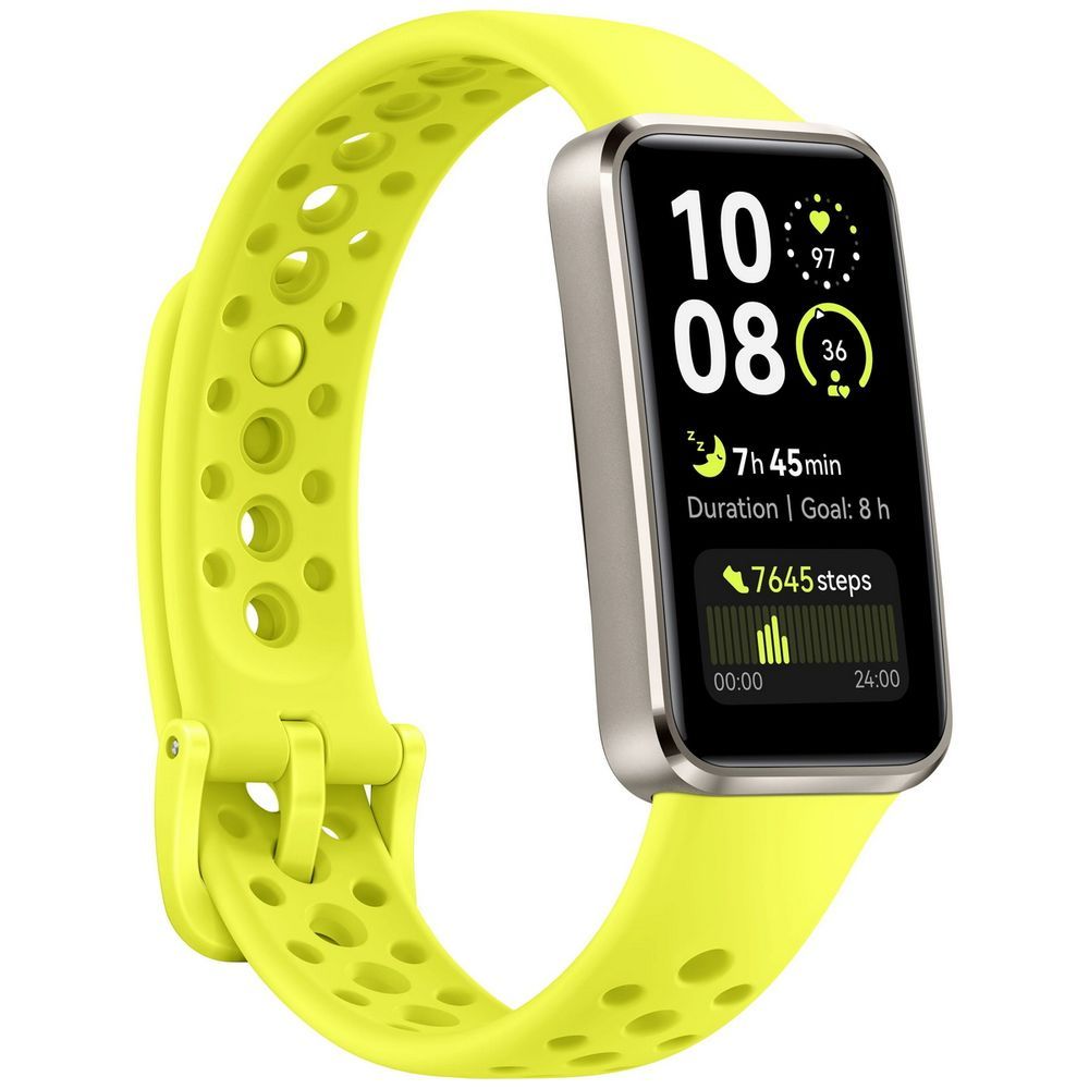 Фитнес-трекер Huawei Band 10 Nora-B29F AMOLED корп.:серебристый рем.:зеленый (55020ELC)