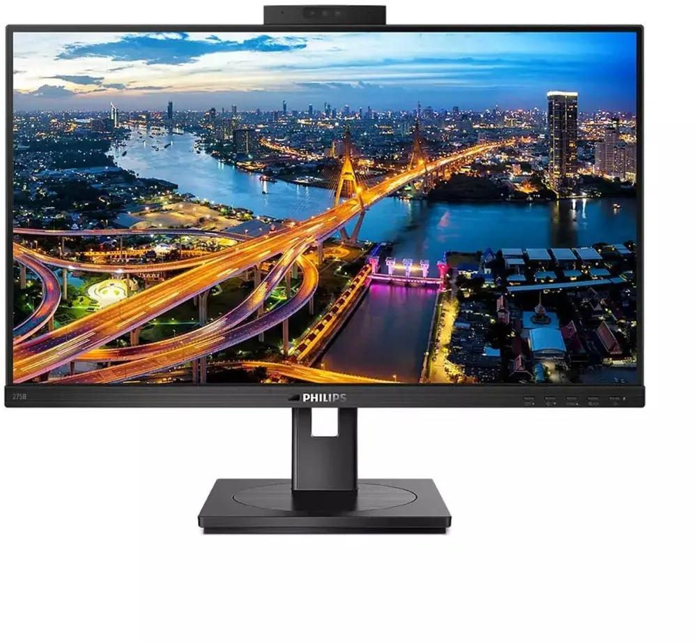 Монитор 27" PHILIPS 275B1H IPS, 2560x1440, 75Hz, 4ms, 350сd/m, 1000:1 | HDMI(1.4), DVI, DP(1.2), 4xUSB 3.2 | HAS, Pivot, Swivel, InPSU, Speakers, Cam, Vesa 100, Black